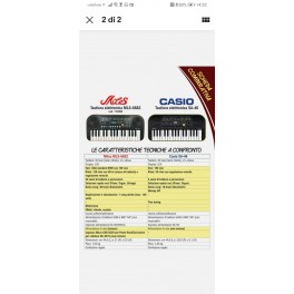 Tastiera 32 tasti Miles MLS 6682 alimentatore incl tipo Sa46 Casio elettronica